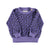 Terry cotton baby sweatshirt | Purple w/ animal print