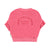 Terry cotton baby sweatshirt | Strawberry pink w/ red apple print