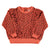 Terry cotton sweatshirt | Terracotta w/ animal print