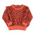 Terry cotton baby sweatshirt | Terracotta w/ animal print