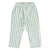 unisex trousers | white w/ large green stripes
