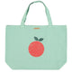 XL bag | green w/ apple print