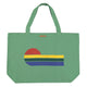 XL bag | green w/ multicolor wave print