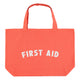 XL bag | orange w/ "first aid" print