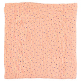 XXL swaddle / blanket | coral w/ blue little stars