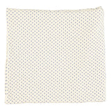 XXL swaddle / blanket | ecru w/ blue little hearts