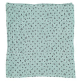 XXL swaddle / blanket | green w/ little flowers