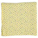 XXL swaddle / blanket | yellow w/ blue little flowers