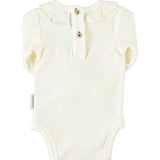 Baby Long Sleeve Bodysuit with Collar Ecru with Sun & Cloud Print