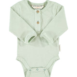 Baby Long Sleeve Bodysuit Mint Green with Multicolor Juice Box Print