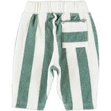 Baby Jogging Pants Ecru & Green Stripes