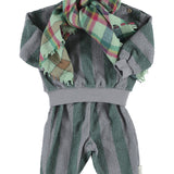 Baby Jogging Pants Grey & Green Stripes