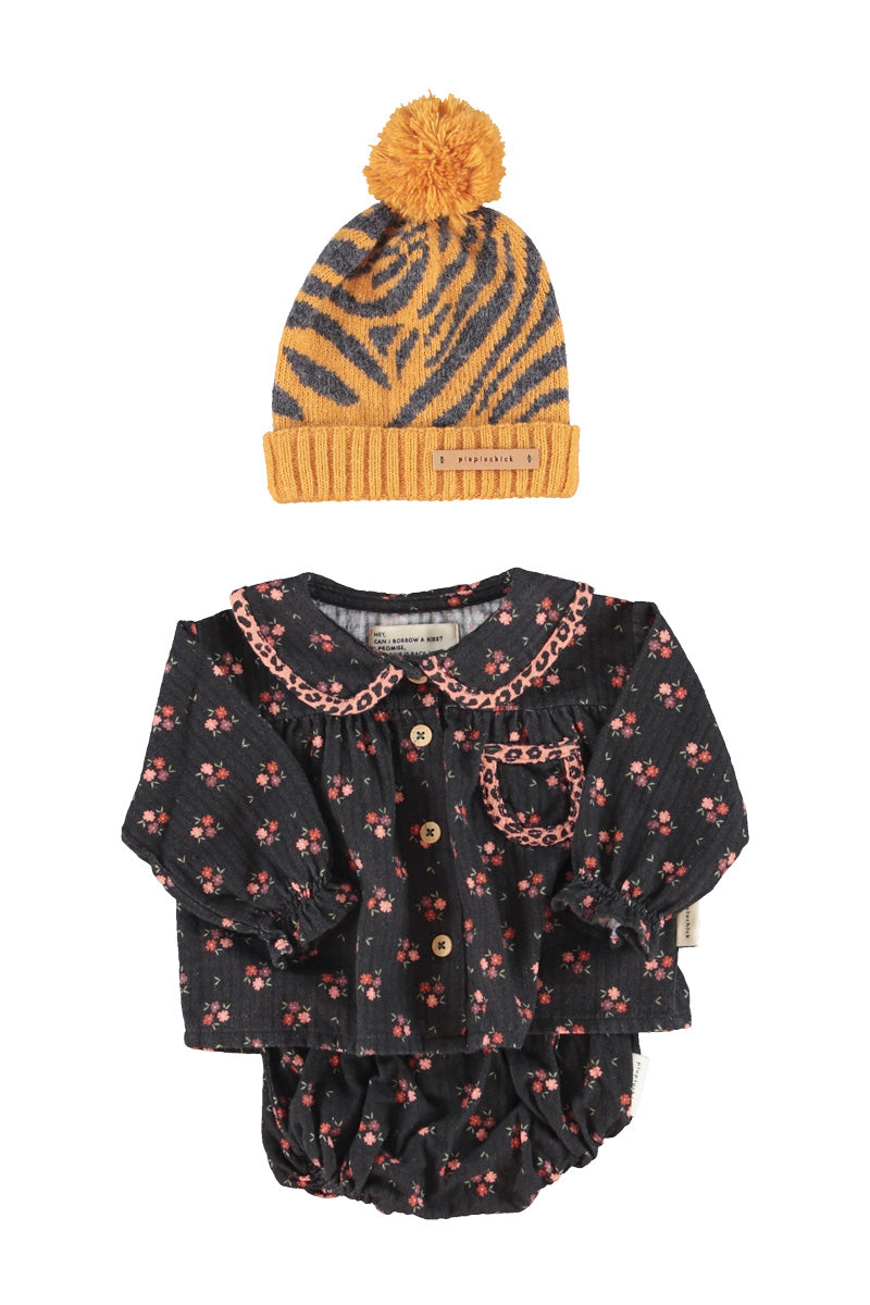 Baby Shorties Black with Flowers