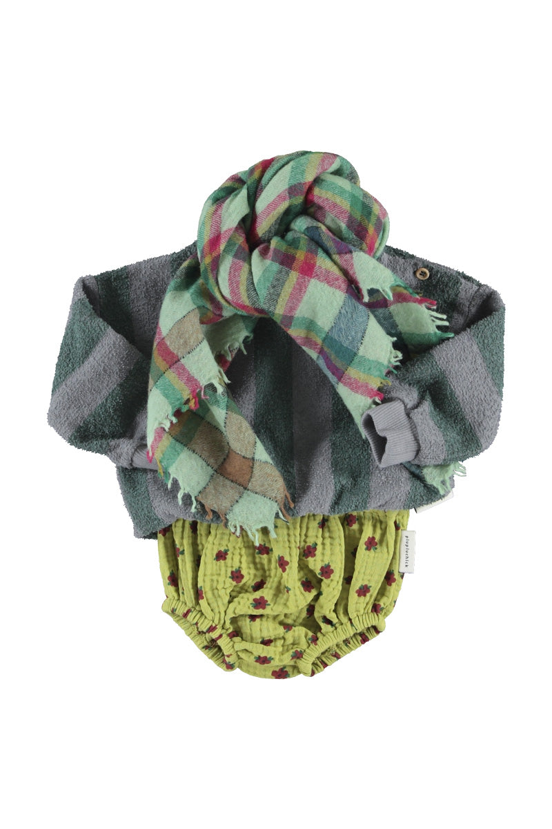 Baby Shorties Pistachio Green with Little Flowers