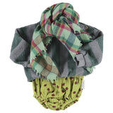 Baby Shorties Pistachio Green with Little Flowers