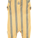 Baby Long Sleeve Babygrow Sand with Double Stripes