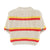 baby knitted sweater | ecru w/ yellow & red stripes