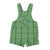 baby short dungarees | green checkered