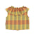 baby sleeveless blouse w/ collar | mustard checkered