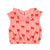 baby sleeveless blouse w/ collar | pink w/ red bows