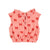 baby sleeveless blouse w/ collar | pink w/ red bows