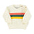 baby sweatshirt | ecru w/ multicolor stripes print