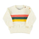 baby sweatshirt | ecru w/ multicolor stripes print