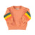 baby sweatshirt | peach w/ multicolor stripes