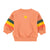 baby sweatshirt | peach w/ multicolor stripes