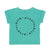 baby t'shirt | turquoise w/ black logo print