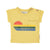 baby t'shirt | yellow w/ multicolor wave print