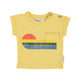 baby t'shirt | yellow w/ multicolor wave print