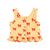 baby top | yellow w/ red bows