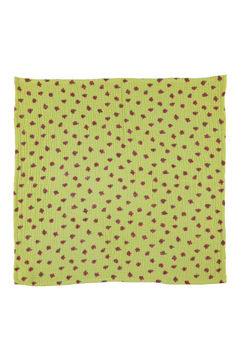 Bandana Pistachio Green with Little Flowers