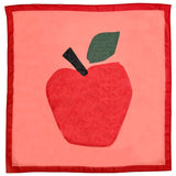 Chiffon Bandana Pink & Red with Apple Print