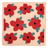 Chiffon Bandana Light Pink with Big Flowers