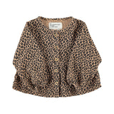 Baby Blouse Brown with Animal Print