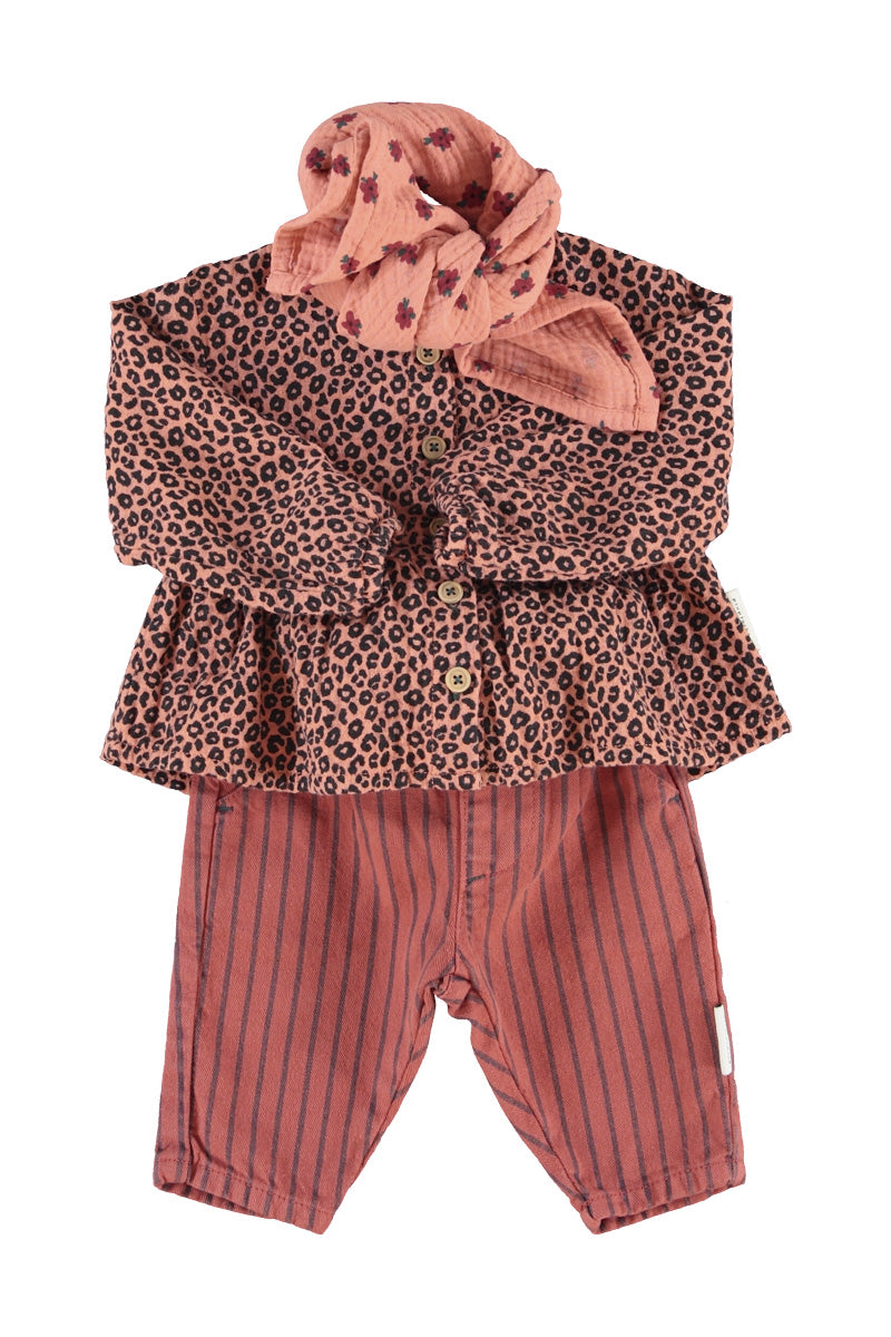 Baby Blouse Pink with Animal Print