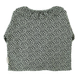 Blouse with Round Collar Mint Green with Animal Print