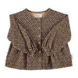 Blouse Brown with Animal Print