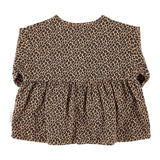 Blouse Brown with Animal Print