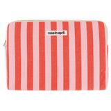 Laptop sleeve |  Candy Pink & Tomato Stripes