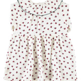 Short Dress Ecru with Little Flowers