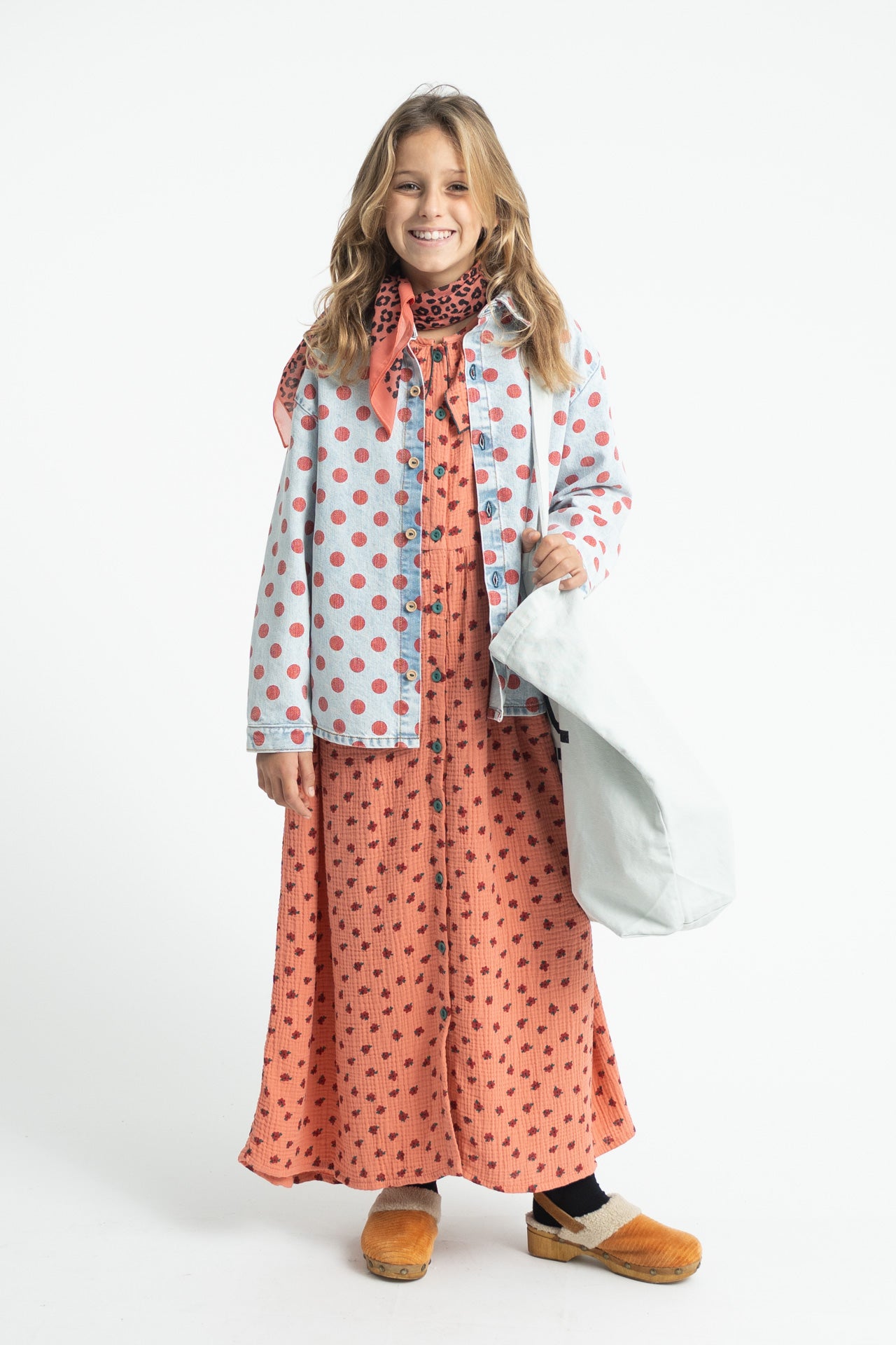 Long Dress Pink with Little Flowers