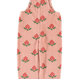 Dungarees Pink with Big Flowers