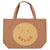 Extra large logo bag | taupe w/ grey stripes