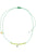 Necklace lurex cord | Green w/ Glass beads