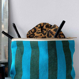 Handbag Medium |Turquoise Stripes