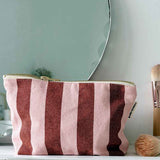 Handbag Medium |  Brick & Marschmallow Stripes