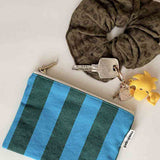 Handbag Small |  Large Stripes, Turquoise & Olive